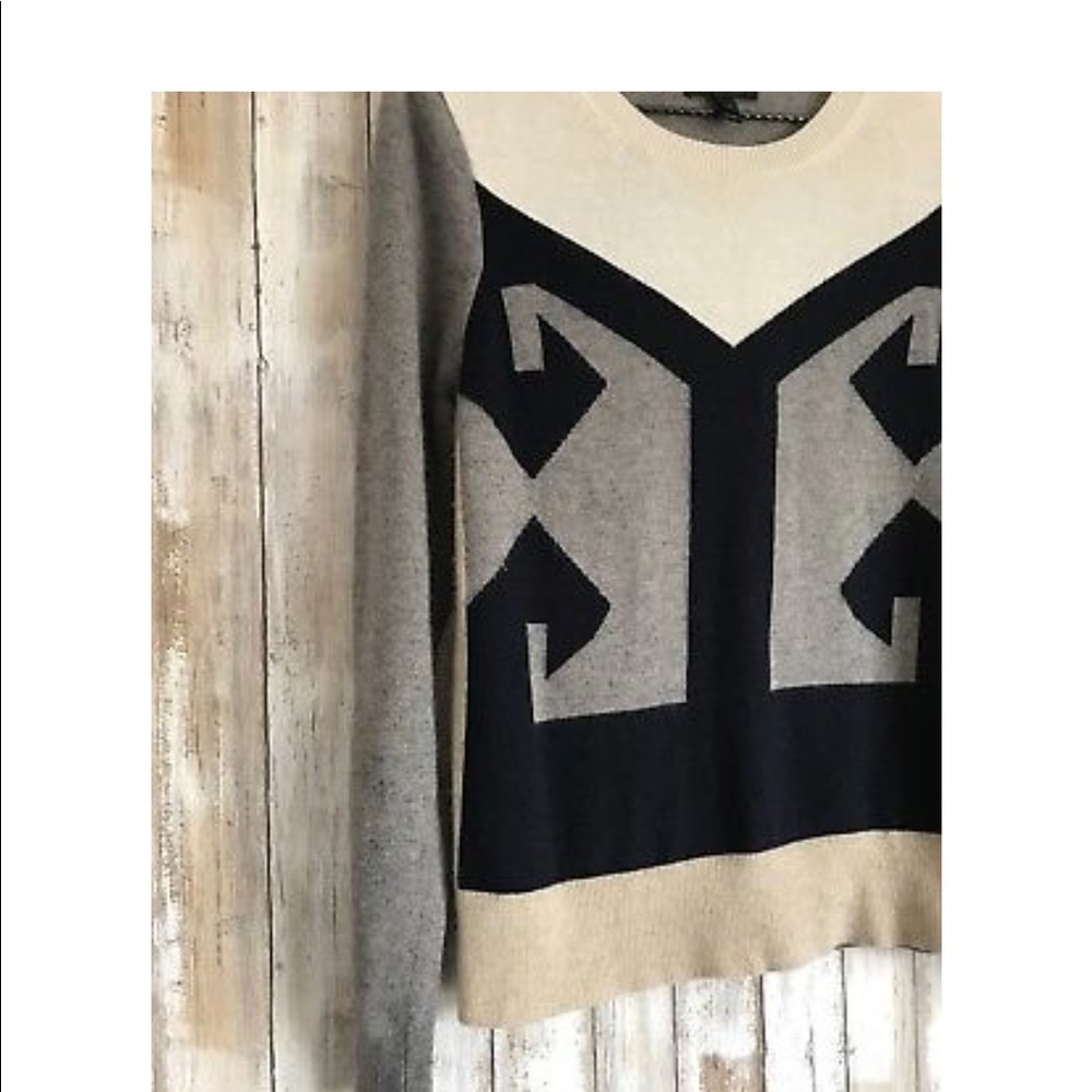 J. Crew Cashmere Black Gray sweater size Small